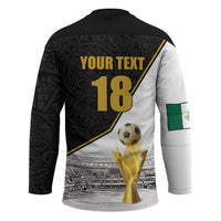 Custom Mexico Football Champion Hockey Jersey Aztec Pattern - Wonder Print Shop
