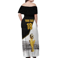Custom Mexico Football Champion Off Shoulder Maxi Dress Aztec Pattern - Wonder Print Shop