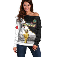 Custom Mexico Football Champion Off Shoulder Sweater Aztec Pattern - Wonder Print Shop