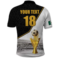 Custom Mexico Football Champion Polo Shirt Aztec Pattern - Wonder Print Shop