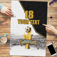 Custom Mexico Football Champion Puzzle Aztec Pattern - Wonder Print Shop