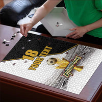 Custom Mexico Football Champion Puzzle Aztec Pattern - Wonder Print Shop