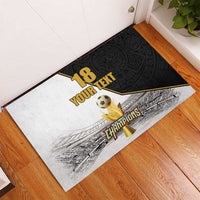 Custom Mexico Football Champion Rubber Doormat Aztec Pattern - Wonder Print Shop