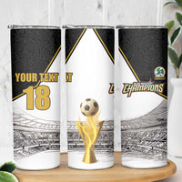 Custom Mexico Football Champion Skinny Tumbler Aztec Pattern - Wonder Print Shop