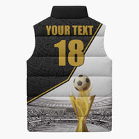 Custom Mexico Football Champion Sleeveless Puffer Jacket Aztec Pattern - Wonder Print Shop