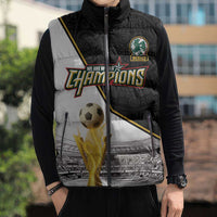 Custom Mexico Football Champion Sleeveless Puffer Jacket Aztec Pattern - Wonder Print Shop