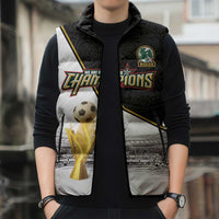 Custom Mexico Football Champion Sleeveless Puffer Jacket Aztec Pattern - Wonder Print Shop