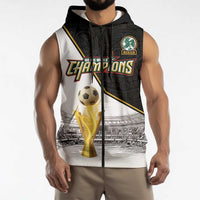 Custom Mexico Football Champion Sleeveless Zip Hoodie Aztec Pattern - Wonder Print Shop