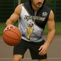 Custom Mexico Football Champion Sleeveless Zip Hoodie Aztec Pattern - Wonder Print Shop