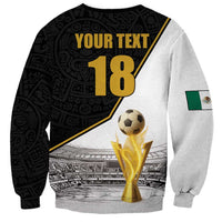 Custom Mexico Football Champion Sweatshirt Aztec Pattern - Wonder Print Shop