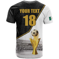 Custom Mexico Football Champion T Shirt Aztec Pattern - Wonder Print Shop