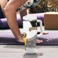 Custom Mexico Football Champion Tumbler With Handle Aztec Pattern - Wonder Print Shop