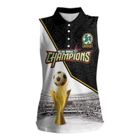 Custom Mexico Football Champion Women Sleeveless Polo Shirt Aztec Pattern - Wonder Print Shop