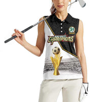 Custom Mexico Football Champion Women Sleeveless Polo Shirt Aztec Pattern - Wonder Print Shop