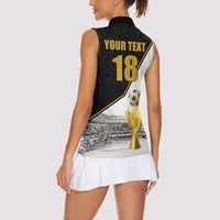 Custom Mexico Football Champion Women Sleeveless Polo Shirt Aztec Pattern - Wonder Print Shop