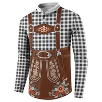 Oktoberfest Lederhosen Costume Button Sweatshirt German Beer Festival - Wonder Print Shop
