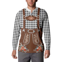Oktoberfest Lederhosen Costume Button Sweatshirt German Beer Festival - Wonder Print Shop