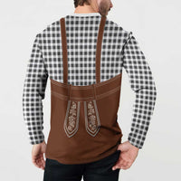 Oktoberfest Lederhosen Costume Button Sweatshirt German Beer Festival - Wonder Print Shop
