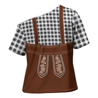 Oktoberfest Lederhosen Costume Cross Shoulder Shirt German Beer Festival - Wonder Print Shop