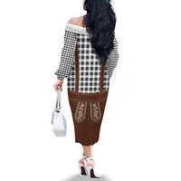 Oktoberfest Lederhosen Costume Family Matching Off The Shoulder Long Sleeve Dress and Hawaiian Shirt German Beer Festival - Wonder Print Shop