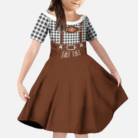 Oktoberfest Lederhosen Costume Family Matching Off Shoulder Maxi Dress and Hawaiian Shirt German Beer Festival - Wonder Print Shop