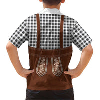 Oktoberfest Lederhosen Costume Family Matching Short Sleeve Bodycon Dress and Hawaiian Shirt German Beer Festival - Wonder Print Shop