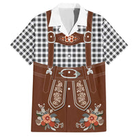 Oktoberfest Lederhosen Costume Family Matching Short Sleeve Bodycon Dress and Hawaiian Shirt German Beer Festival - Wonder Print Shop