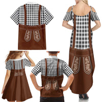 Oktoberfest Lederhosen Costume Family Matching Summer Maxi Dress and Hawaiian Shirt German Beer Festival - Wonder Print Shop