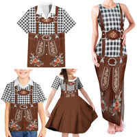 Oktoberfest Lederhosen Costume Family Matching Tank Maxi Dress and Hawaiian Shirt German Beer Festival - Wonder Print Shop