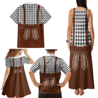 Oktoberfest Lederhosen Costume Family Matching Tank Maxi Dress and Hawaiian Shirt German Beer Festival - Wonder Print Shop