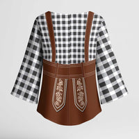Oktoberfest Lederhosen Costume Kimono Sleeve Blouse German Beer Festival - Wonder Print Shop