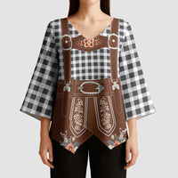 Oktoberfest Lederhosen Costume Kimono Sleeve Blouse German Beer Festival - Wonder Print Shop