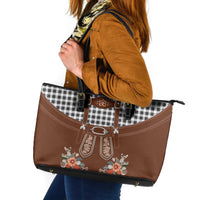 Oktoberfest Lederhosen Costume Leather Tote Bag German Beer Festival - Wonder Print Shop