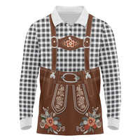Oktoberfest Lederhosen Costume Long Sleeve Polo Shirt German Beer Festival - Wonder Print Shop