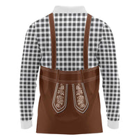 Oktoberfest Lederhosen Costume Long Sleeve Polo Shirt German Beer Festival - Wonder Print Shop