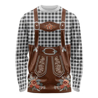 Oktoberfest Lederhosen Costume Long Sleeve Shirt German Beer Festival - Wonder Print Shop