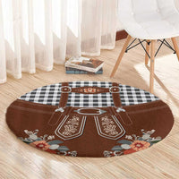 Oktoberfest Lederhosen Costume Round Carpet German Beer Festival - Wonder Print Shop