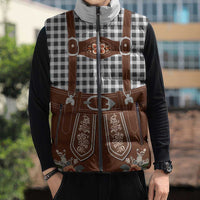 Oktoberfest Lederhosen Costume Sleeveless Puffer Jacket German Beer Festival - Wonder Print Shop