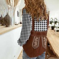 Oktoberfest Lederhosen Costume Women Casual Shirt German Beer Festival - Wonder Print Shop