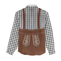 Oktoberfest Lederhosen Costume Women Casual Shirt German Beer Festival - Wonder Print Shop