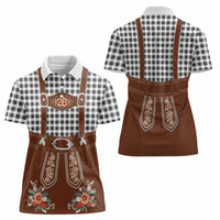 Oktoberfest Lederhosen Costume Women Polo Shirt German Beer Festival - Wonder Print Shop