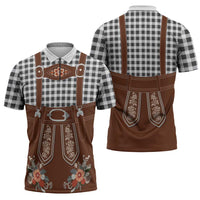 Oktoberfest Lederhosen Costume Zipper Polo Shirt German Beer Festival - Wonder Print Shop