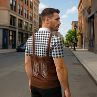 Oktoberfest Lederhosen Costume Zipper Polo Shirt German Beer Festival - Wonder Print Shop