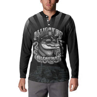 Alligator Alcatraz Police Button Sweatshirt Prison Florida Everglades - Wonder Print Shop