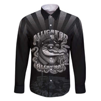 Alligator Alcatraz Police Family Matching Off The Shoulder Long Sleeve Dress and Hawaiian Shirt Prison Florida Everglades - Wonder Print Shop