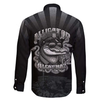 Alligator Alcatraz Police Family Matching Off The Shoulder Long Sleeve Dress and Hawaiian Shirt Prison Florida Everglades - Wonder Print Shop