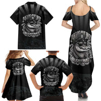 Alligator Alcatraz Police Family Matching Summer Maxi Dress and Hawaiian Shirt Prison Florida Everglades - Wonder Print Shop