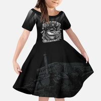Alligator Alcatraz Police Kid Short Sleeve Dress Prison Florida Everglades - Wonder Print Shop