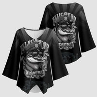 Alligator Alcatraz Police Kimono Sleeve Blouse Prison Florida Everglades - Wonder Print Shop
