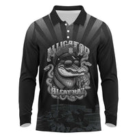 Alligator Alcatraz Police Long Sleeve Polo Shirt Prison Florida Everglades - Wonder Print Shop